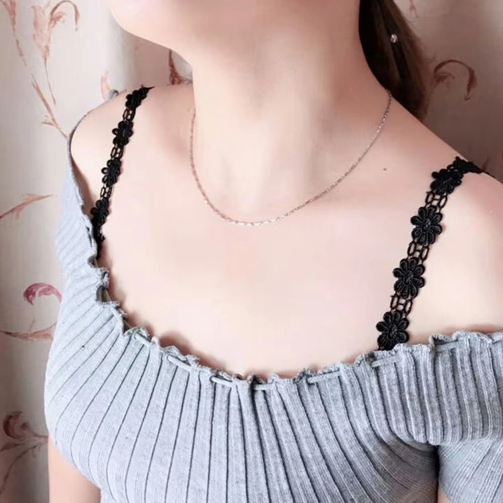 HOBBYIN 1 Dây đeo áo ngực vô hình, Dây đeo Áo lót hoa liền mạch, Dây đeo vai trong suốt có thể điều chỉnh chống trượt rỗng cho chương trình thời trang và trang phục không lưng
