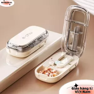 Hộp lưu trữ chia thuốc NORDICLIFE, Bộ chia ngăn chống bụi Bộ chia thuốc khu phố, Bộ chia thuốc viên thuốc di động cho thuốc nhỏ hoặc lớn