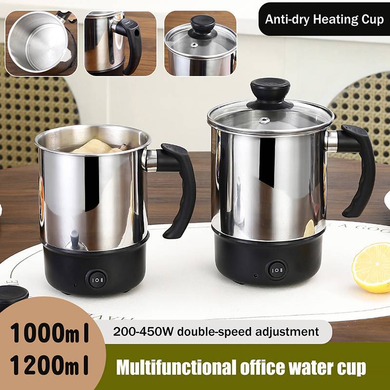 Newsmallbrains 11CM 12CM 14CM Cốc sưởi ấm chống khô đa năng Máy nước nóng bằng thép không gỉ Nồi điện Ấm đun nước Ấm đun nước để nấu ăn và du lịch Sử dụng NSB