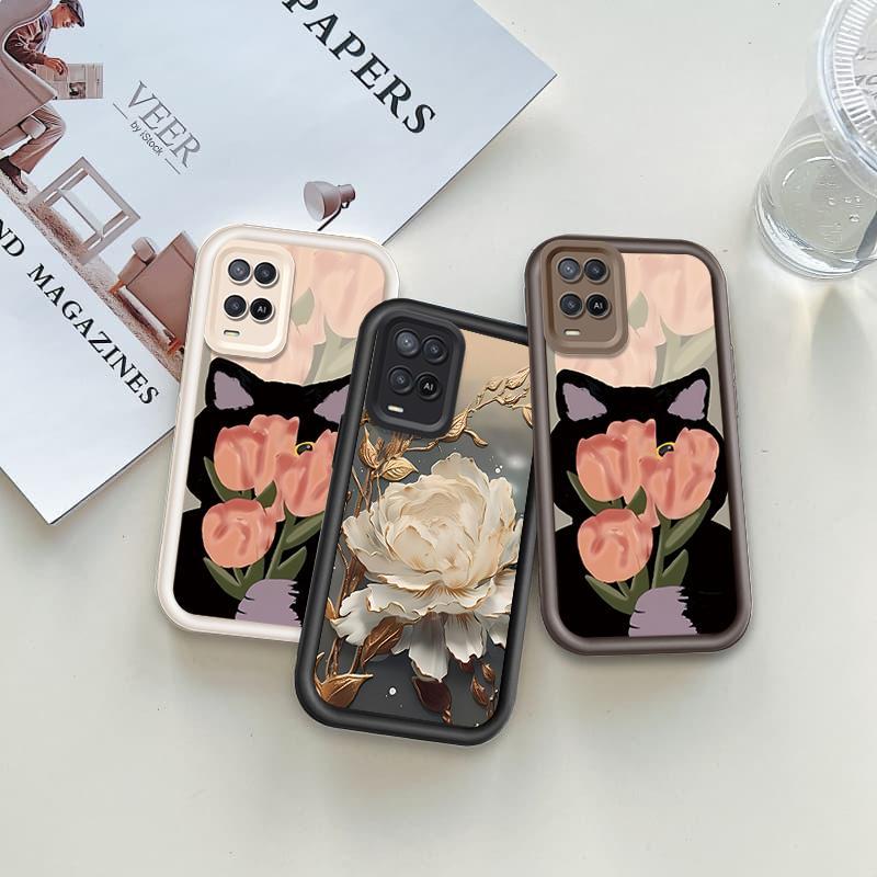 Ốp Lưng Cho OPPO A54 4G Hoạt Hình Silicon Mềm Đáng Yêu TPU Hoa Tulip Angel Eye Vỏ Điện Thoại Chống Sốc