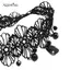 AqToCna Vintage Gothic Ren Choker Nữ Pha Lê Mặt Dây Chuyền Quyến Rũ Choker Nelace Gothic Hạt Choker Trang Sức AqToCna