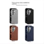Thời Trang Kinh Doanh Sang Trọng Từ Da Cảm Giác Da Ốp Lưng Điện Thoại Samsung S26 Ultra S25 Plus S24 S23 Chống Sốc Slim Fit Cover