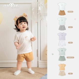 La pomme SS26.T4.1.1 BST Bộ cộc tay Mềm Mịn by La Pomme cùng lướt trên mặt sóng cho bé