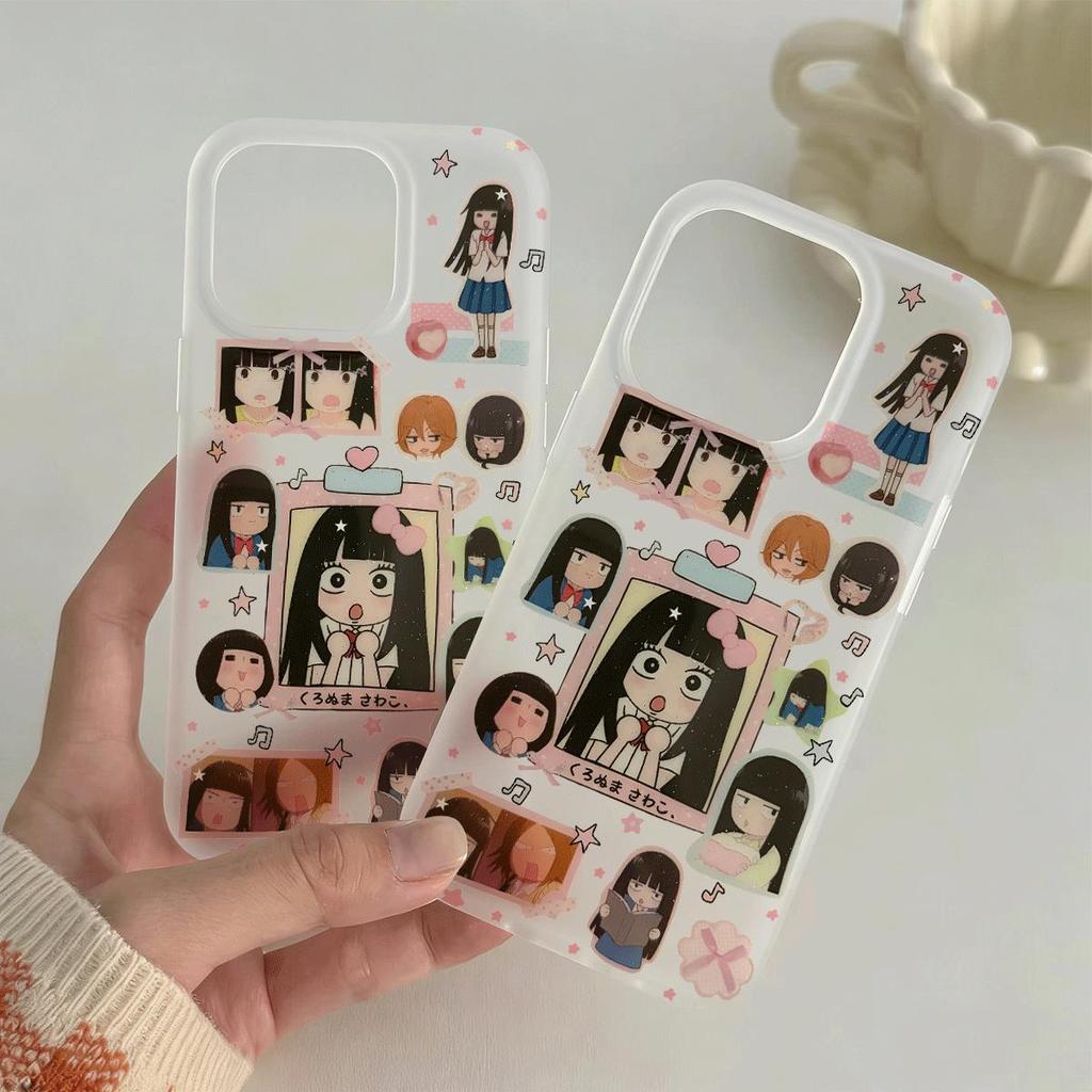 Nhân vật Puzzle Đối với trường hợp iPhone 14Pro Da đơn giản và tươi mới