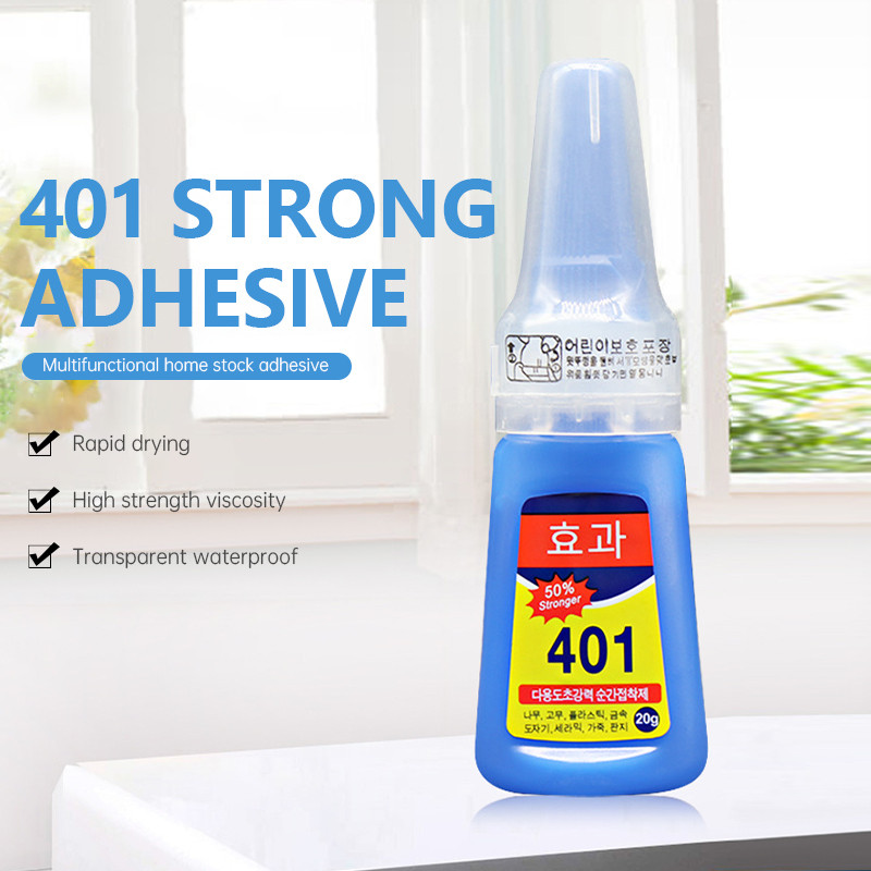【Roshy】Keo dán phiên bản Hàn Quốc 401 chống thấm nước siêu bền Keo dán móng tay Keo khô nhanh Keo dán đa