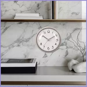 Phòng Tắm Đồng Hồ Treo Tường Cốc Hút Chống Thấm Nước Dễ Đọc Báo Động 3 Inch Chạy Bằng Pin Đồng Hồ Phòng Tắm Nhỏ mueadsyvn