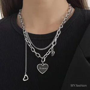 Dây Chuyền Thép Titan Two-Layer Cho Nam và Nữ, Phong Cách Hip-Hop Thời Trang