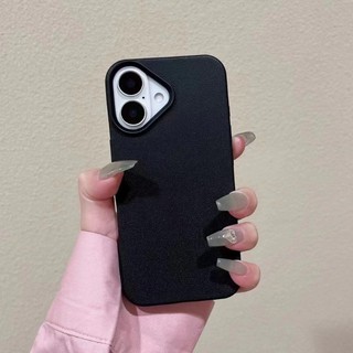 Ốp Điện Thoại Mềm TPU Hạt Vải Lanh Màu Trơn Cho iPhone 17 16 15 14 13 12 11 Pro Max 14 15 Plus Vỏ Chống Sốc