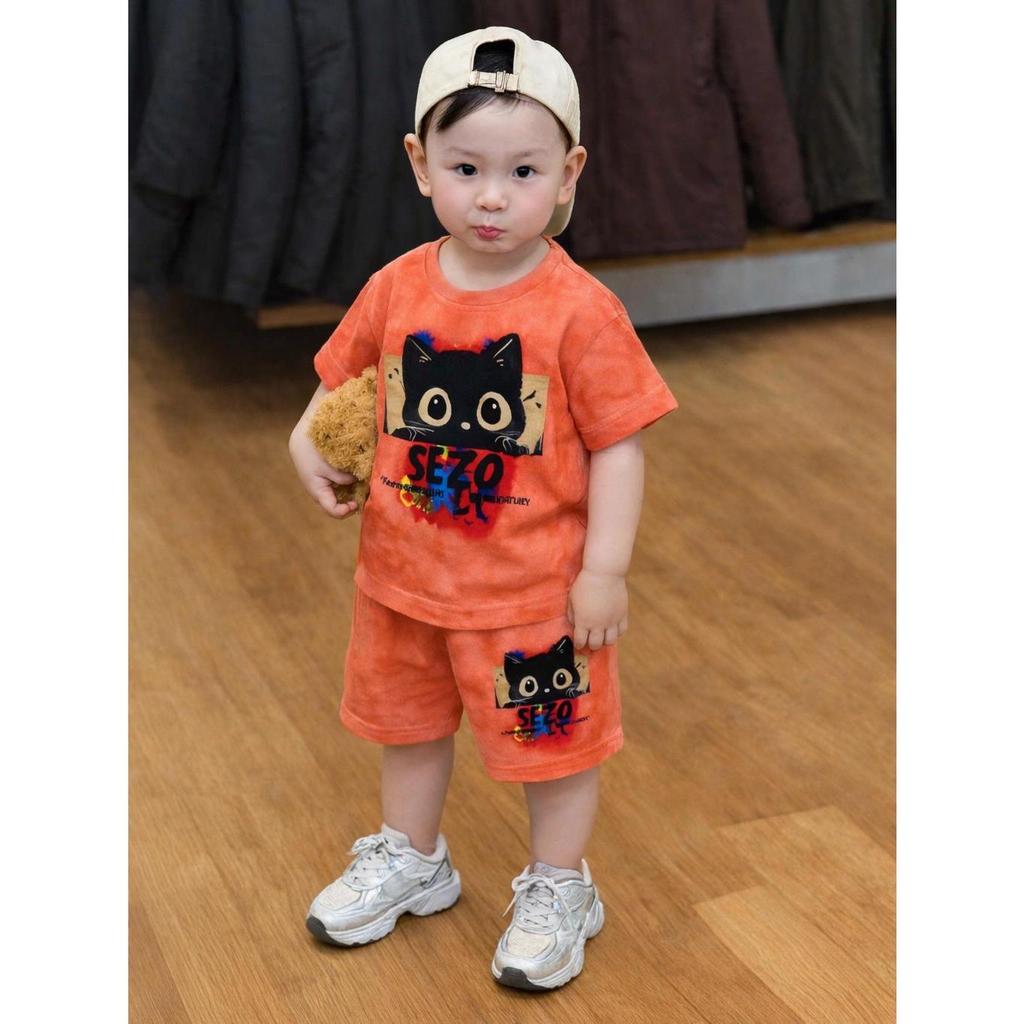 Sét đồ MÈO CUTE cho bé 7-50kg COMBO 4Bộ/4màu QUẦN ÁO bé trai và bé gái UNISEX NAM NỮ
