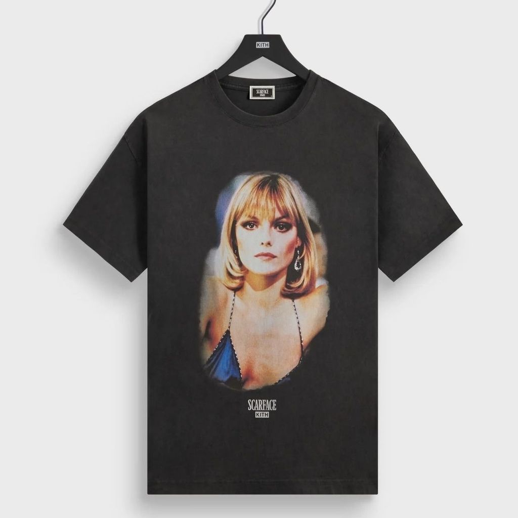 KITH Retro In Hình Thời Trang Ngắn Tay Rời Áo Thun Nam Nữ Cùng Phong Cách