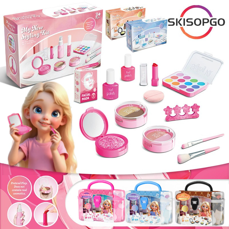 【SKISOPGO】Bộ Đồ Chơi Mô Phỏng Trang Điểm, SMake Up Giả Không Có Màu Đồ Chơi Sáng Tạo Cho Bé, Thúc Đẩy Sáng Tạo Cho Bé