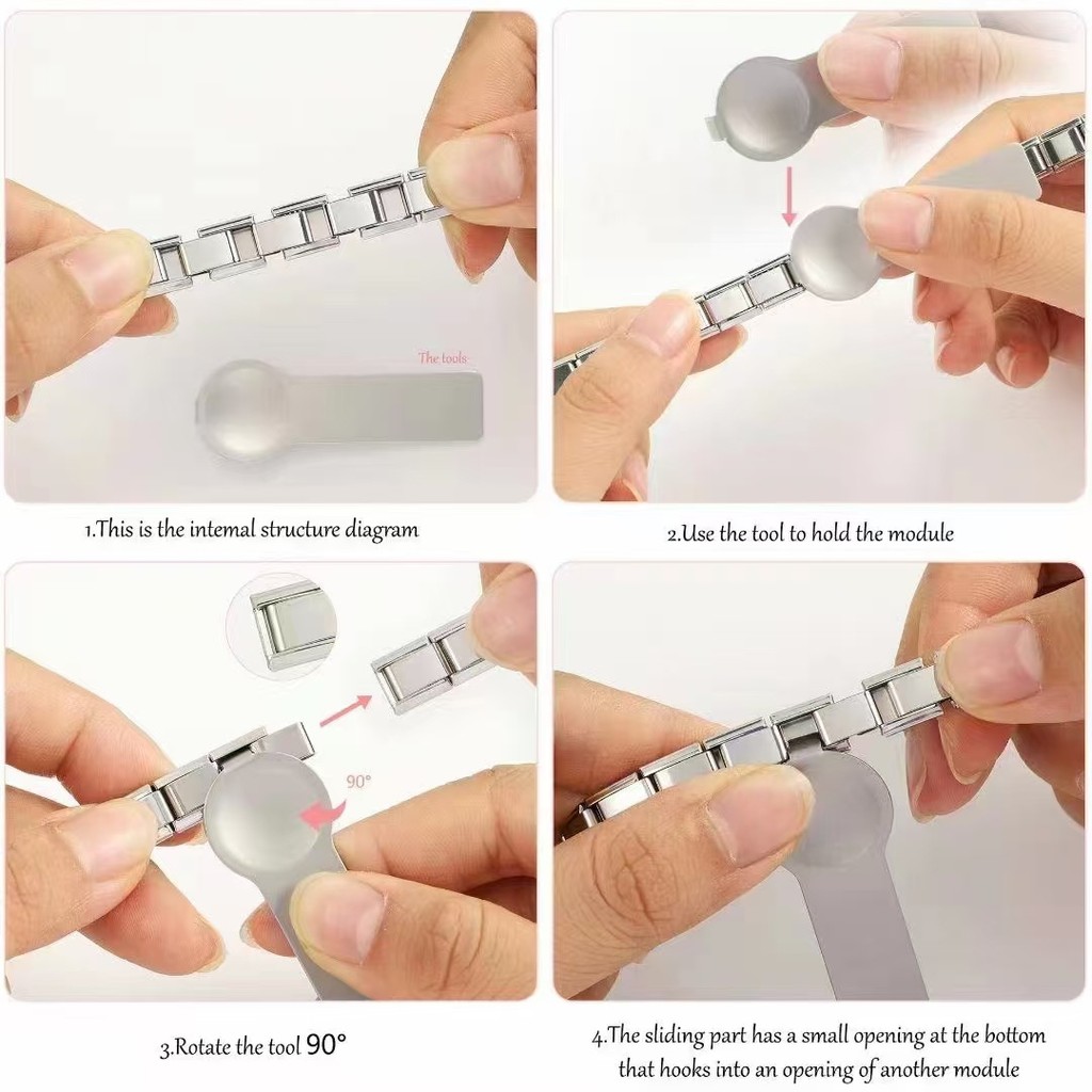 Sáng Tạo Tình Yêu Hoạt Hình DIY Biểu Hiện Trang Sức Thép Không Gỉ Nối Vòng Tay Phụ Kiện Mô-đun
