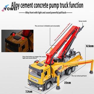 YOWEI 1: 32 Bơm Bê Tông Tru Đồ Chơi Xe Diecast Meatl Xe Mô Hình Kéo Ba Âm Thanh & Ánh Sáng Thu Nhỏ Bộ Sưu Tập Quà Tặng Cho Bé Trai Kid VN