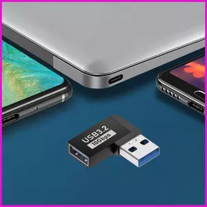 Bộ chuyển đổi USB góc phải USB A Nam sang Nữ Bộ chuyển đổi mở rộng USB Đầu nối USB Bộ chuyển đổi kết nối USB cho lyuvn