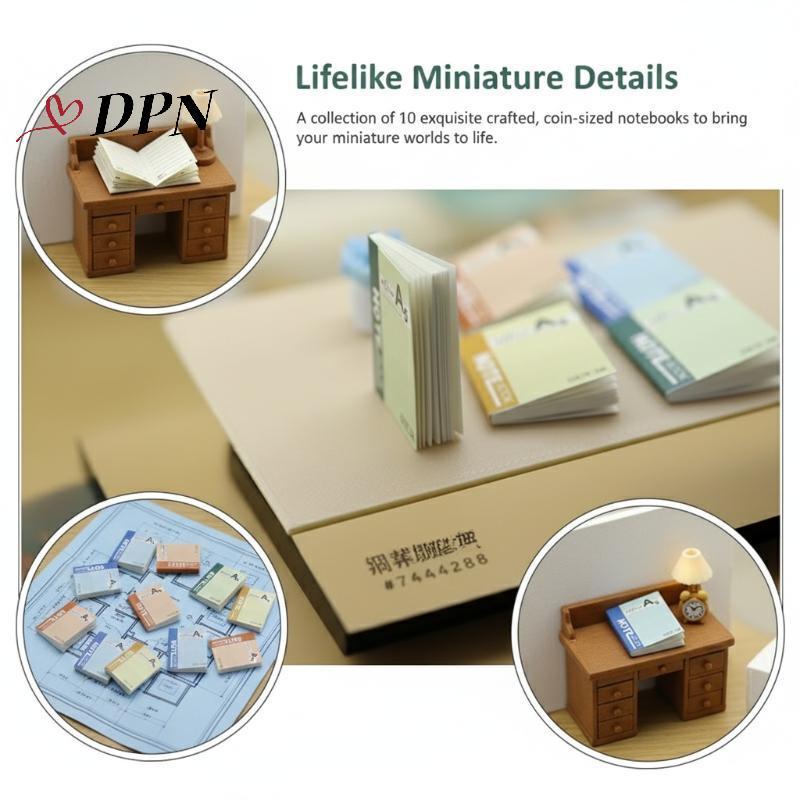 [DPN-t] 10 Chiếc Sổ Tay Mini Nhật Ký Sách 112 Bộ Cân Cho Nhà Búp Bê Nghiên Cứu Thu Nhỏ Đồ Chơi Giáo Dục Trang Trí Mới