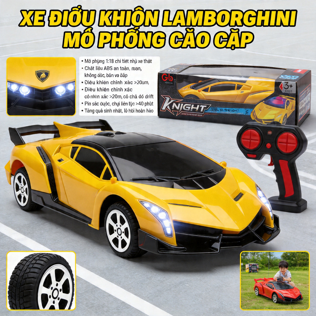 Xe thể thao điều khiển từ xa điện ngoài trời đồ chơi đa năng vui nhộn dùng hàng ngày cho trẻ em bé