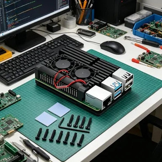 Vỏ Raspberry Pi 4B bằng nhôm CNC tản nhiệt hiệu quả Có quạt tản nhiệt،Tản nhiệt vượt trội, tránh quá nhiệt