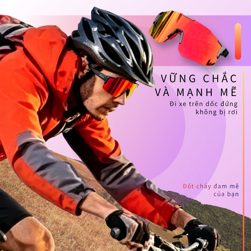 Kính Thể Thao Phân Cực UV400 - Chạy Bộ, Đạp Xe, Chống Nắng, Chống Gió & Bụi, Bền Đẹp, Nam Nữ Đều Dùng