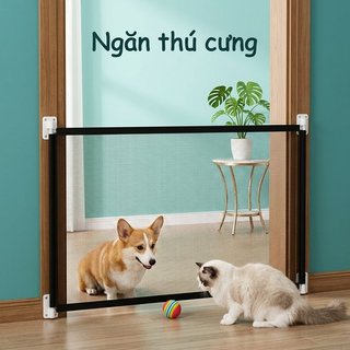 Cổng Thú Cưng Có Thể Thu Vào Tự Động Đóng Lưới An Toàn Rào Chắn Trong Nhà Chó Mèo Phòng Cầu Thang Cửa