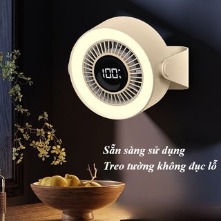 Quạt Để Bàn Di Động Im Lặng Turbofan 2 Trong 1 LED RGB Xoay 360 Độ Có Thể Sạc Lại Phòng Ngủ Văn Phòng