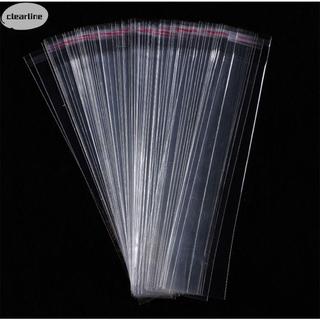 CLEARLINE 100 Chiếc Túi Tự Dính, Nhựa Có Thể Khóa Lại Tự Niêm Phong Túi Nhỏ, Chất Lượng Cao Trong Suốt Bao Bì Bút Trang Sức Kẹo