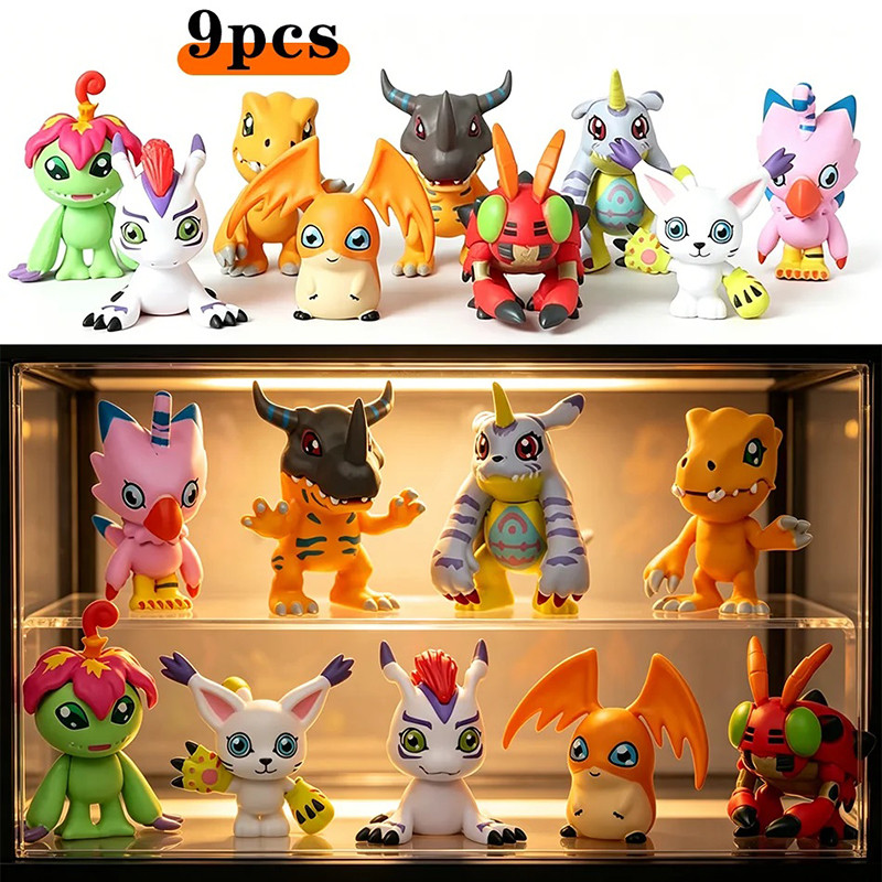 9 Cái / bộ Anime Kỹ Thuật Số Quái Vật Digimon Hình Đồ Chơi