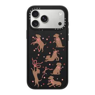 CASECASE X Puppy & Bow Case White Camera Ring Edition Matte Black Hard Hút Từ Tính Tác Động Dành Cho Apple IPhone 13 14 15 16 17 Pro Max Air Plus Có Hộp