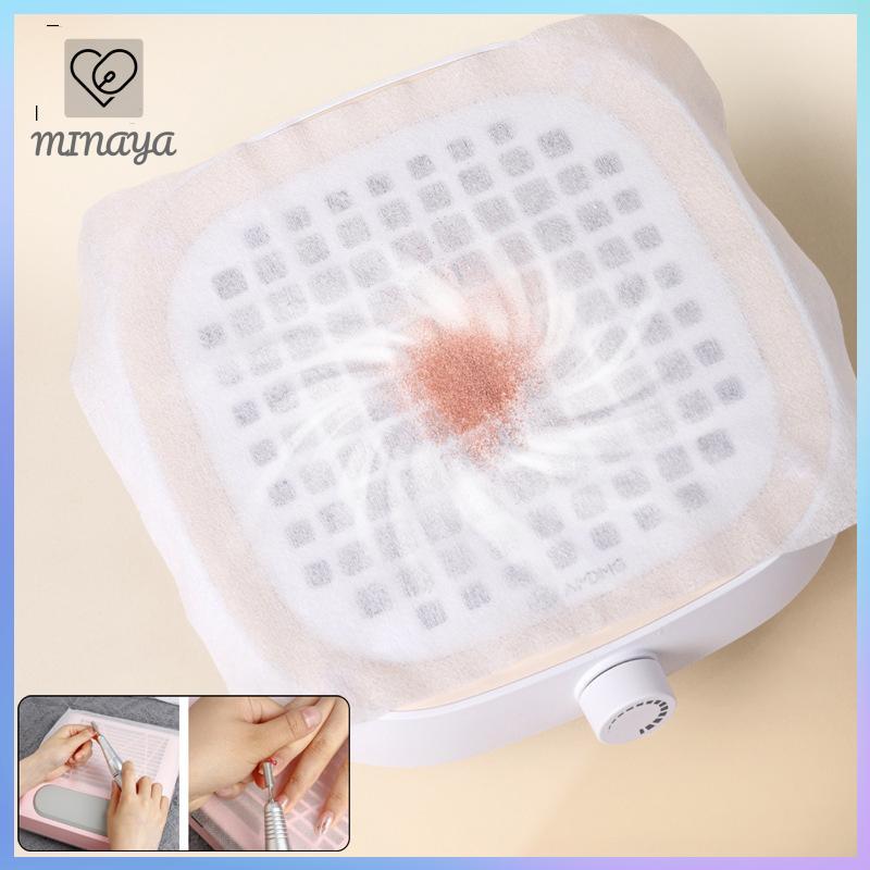 [MINAYA] 100 / 200 Tờ Trắng Nail Art Dust Collector Giấy Lọc Phụ Kiện Máy Làm Móng Tay Thay Thế Nail Art Hút Chân Không Giấy Lọc VN