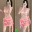 Đồ Bơi Nữ Bikini Chia Ba Mảnh Gợi Cảm Influencer Kim Cương Dây Chuyền Đồ Bơi