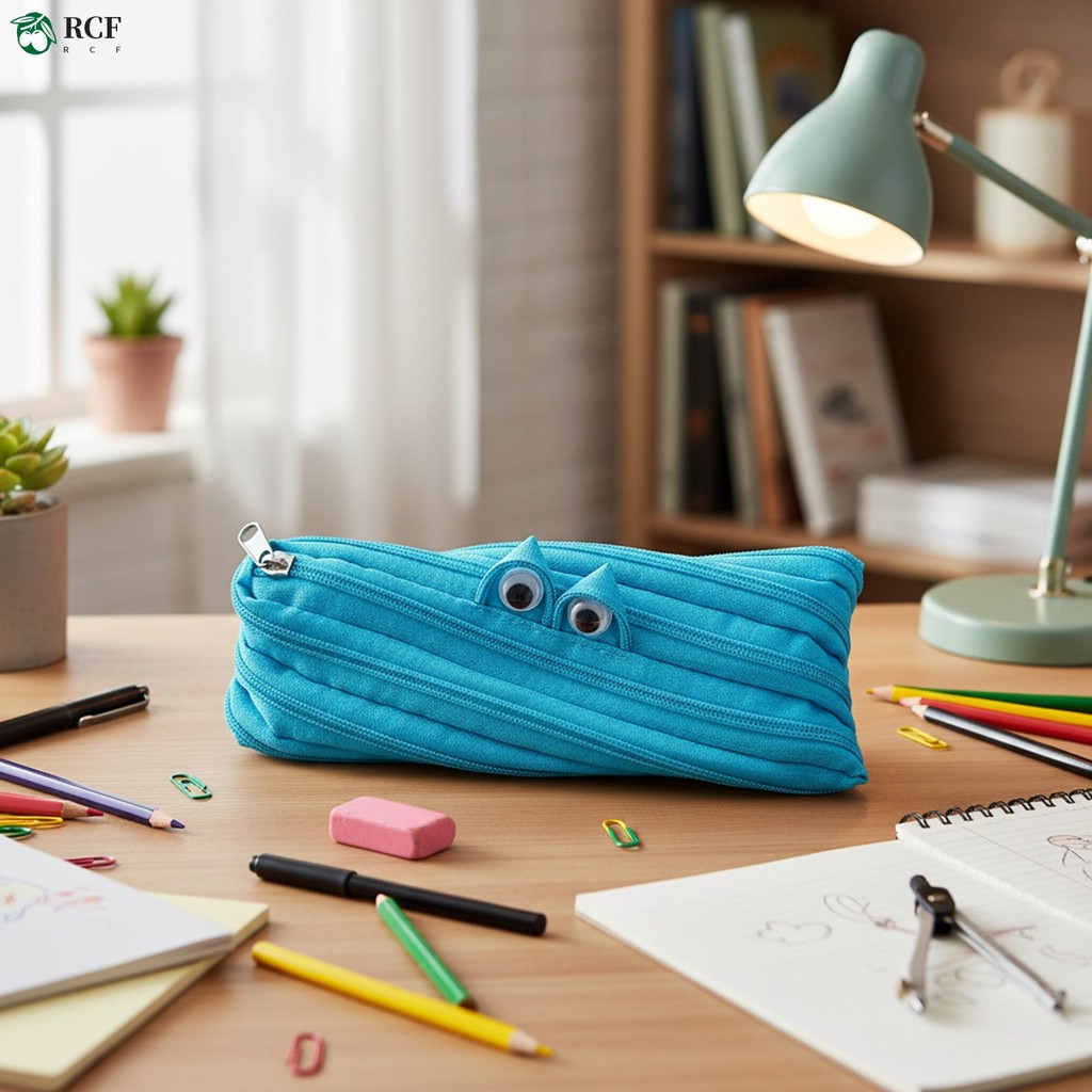 Hộp đựng bút chì Canvas Monster Design - Dung tích lớn Bền nhẹ cho học sinh