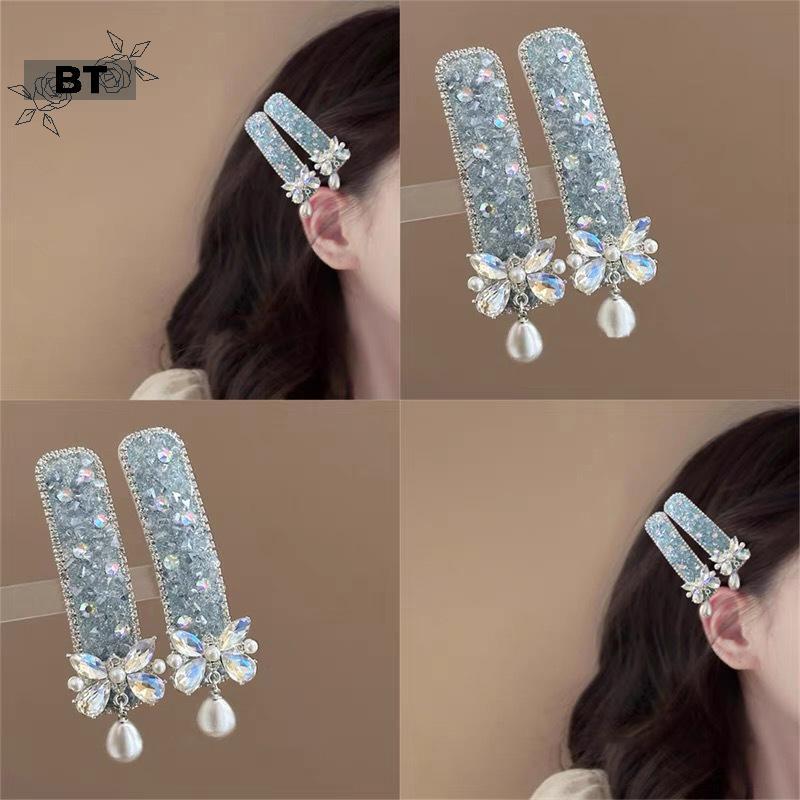 Kẹp Tóc BT Kim Cương Giả Nơ sel Cho Nữ, Phụ Kiện Kẹp Tóc Ngọt Ngào Thời Trang Cao Cấp [NUW]
