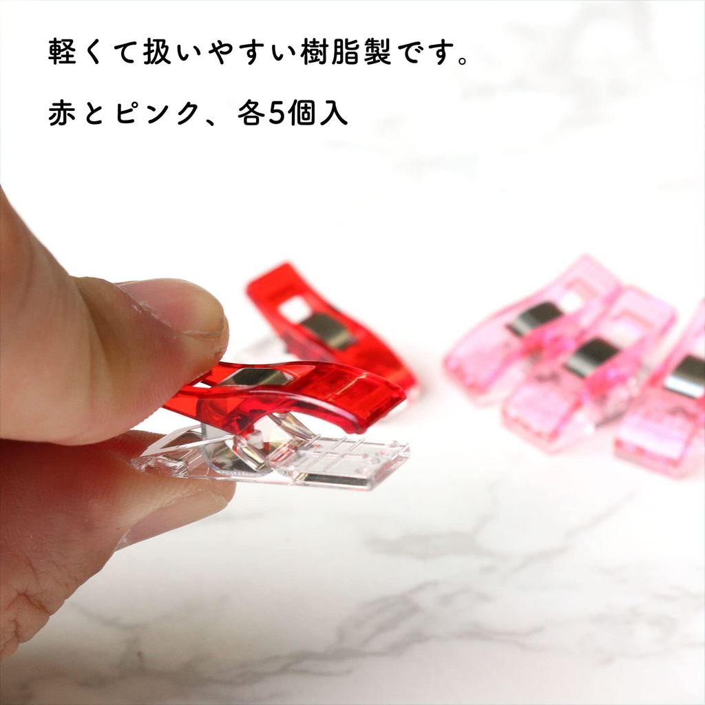 Clover Sewing Clips Kep Vai Thay Kim Gim/22-736 Tieu Chuan 10 Cai&22-737 Dai 8 Cai/Nhat Ban