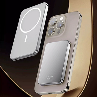 [JLK] Sạc dự phòng siêu mỏng 5000mAh Màn hình LED sạc nhanh không dây từ tính Pin di động cho iPhone Samsung Phone Airpods