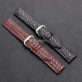 10-22mm Hai Mặt Lớp Trên Đồng Hồ Da Thật Chính Hãng Dây Đeo Đồng Hồ Cá Sấu Họa Tiết Cá Sấu Da Bò Đồng Hồ Dành Cho Nam Nữ Vòng Tay Vintage 10 / 12 / 13 / 14 / 16 / 18 / 19 / 20 / 21 / 22mm