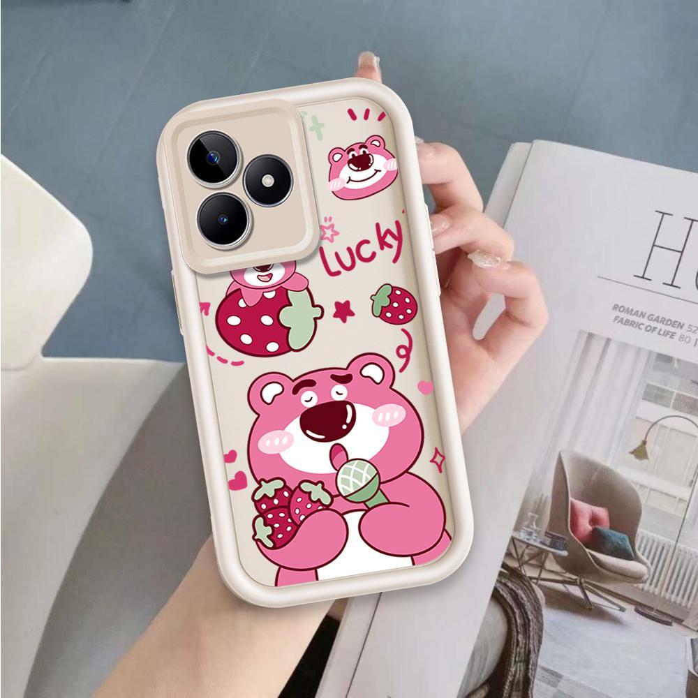 Ốp Lưng Cho Realme C53 C51 Note 50 C63 C61 Hoạt Hình Silicon Phụ Kiện Vỏ Điện Thoại Mềm TPU Câu Chuyện Đồ Chơi Lotso Mắt Thiên Thần Ốp Lưng Chống Sốc
