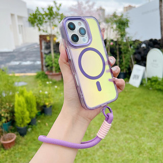 Ốp từ tính Chameleon, cho iPhone 17 Pro Max, 17 Air, 16, 15, 14, 13, 12, 11, Chống sốc, Thiết kế kim loại đổi màu, Vỏ điện thoại cứng, Phụ kiện bảo vệ hàng ngày.