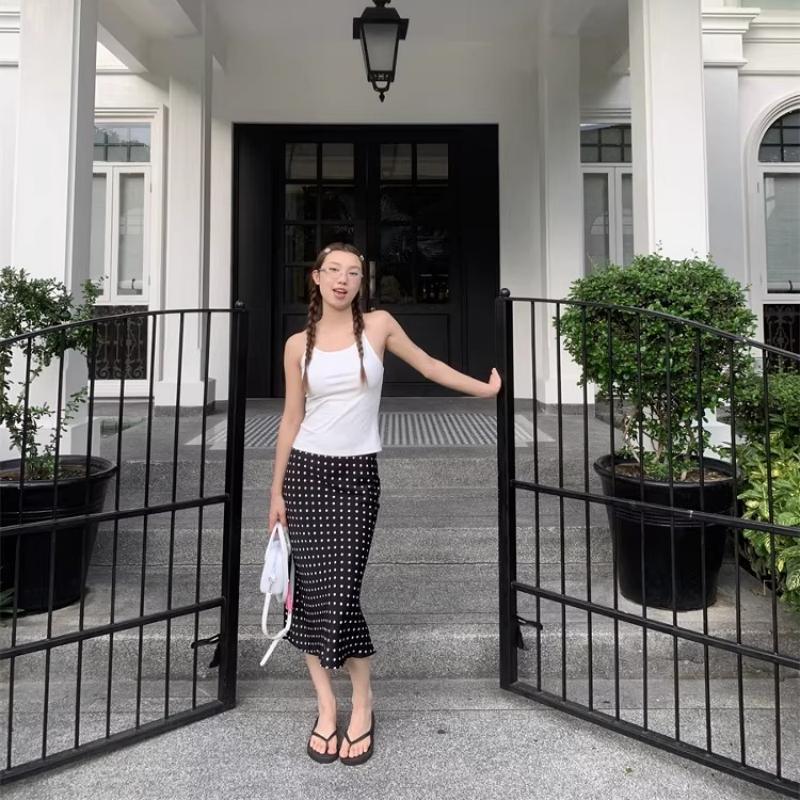 Milyfashion Wing Design Pure Desire Gợi Cảm Slim-fit Sling Không Tay Phong Cách Mới Mỏng Hơn Nhìn Ngắn Top Mùa Hè Y2K 7MYN