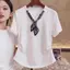 Áo thun ngắn tay cổ chữ v cỡ lớn dành cho nữ mùa hè Phong cách mới béo mm thon gọn hơn