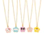 Sanrio Hoạt Hình Hoa KT Mèo Pudding Chó Kuromi Dầu Nhỏ Giọt Hợp Kim Trang Sức Mặt Dây Chuyền Vòng Cổ Thời Trang Đi Lại