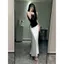 Hot Girl Black Tube Top Eo Cao Ôm Hơn Nhìn Mùa Hè Áo Vest Đẹp