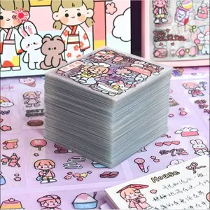 MJnmc 20 Chiếc Họa Tiết PET Hoạt Hình Thêu Sò Dễ Thương Stier DIY Sổ Tay Kawaii Stiers Trang Trí Văn Phòng Phẩm Tiếp Liệu Mới