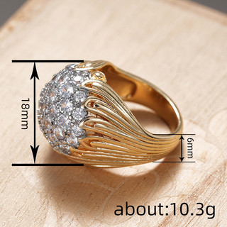 Nhẫn Zircon phóng đại phong cách mới của Mỹ dành cho nữ