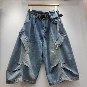 Mùa Hè 2026 Phong Cách Mới Mỹ Retro Tổng Thể Phong Cách Quần Jean Nữ Rời Ôm Hơn Nhìn Nóng Cô Gái Phù Hợp Với Ống Rộng Crop
