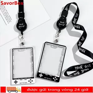 SAVORBOX 1 Cái Bảo Vệ Thẻ Học Sinh, Hộp Đựng Thẻ Kpop Thời Trang Hàn Quốc, Có Dây Trong Suốt Hiển Thị Photocard Giá Đỡ Đồ Dùng Học Sinh