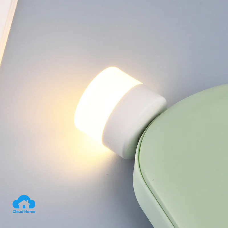Đèn cắm USB, đèn sạc pin dự phòng cho máy tính, đèn LED bảo vệ mắt, đèn đọc sách, đèn ngủ nhỏ hình tròn.