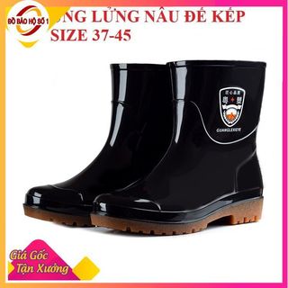 [2 LỚP] Ủng lội nước ngắn đế kếp size 37-45 Aulyshop, ủng lao động, ủng làm vườn