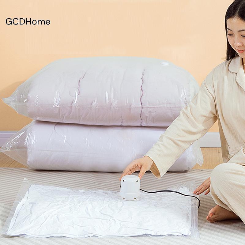 GCDHome Hút Chân Không Túi Bảo Quản Quần Áo Du Lịch Pa Người Tổ Chức Tiết Kiệm Không Gian Chân Không Cói Túi Du Lịch Sử Dụng Tại Nhà HOT