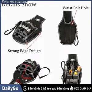 Túi dụng cụ đeo thắt lưng bằng vải bố dày đựng máy khoan pin Nhiều ngăn, phân loại dễ dàng