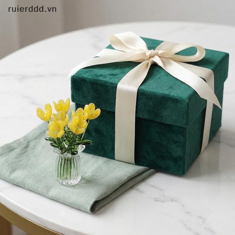 # ruierdd # Mô phỏng hoa thủy tinh thực tế 6 chiếc 7 chiếc Thân hoa nhân tạo để trang trí nhà và bàn tươi mát Quà tặng.