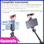 Guansfs Guansfs Giá đỡ điện thoại có thể điều chỉnh Vlog Clip với lỗ vít 1/4 inch mở rộng đế lạnh cho chân máy điện thoại thông minh có chiều rộng 5,6-8,3cm Micrô có đèn LED